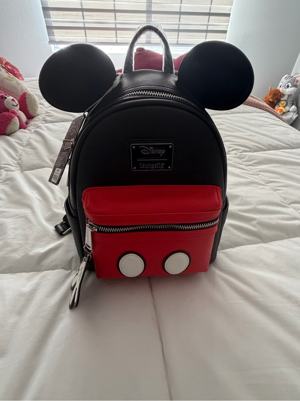 Loungefly Black and Red Mickey Ears Mini Backpack